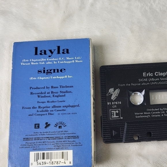 Eric Clapton Layla Unplugged Cassette - Picture 2 of 2